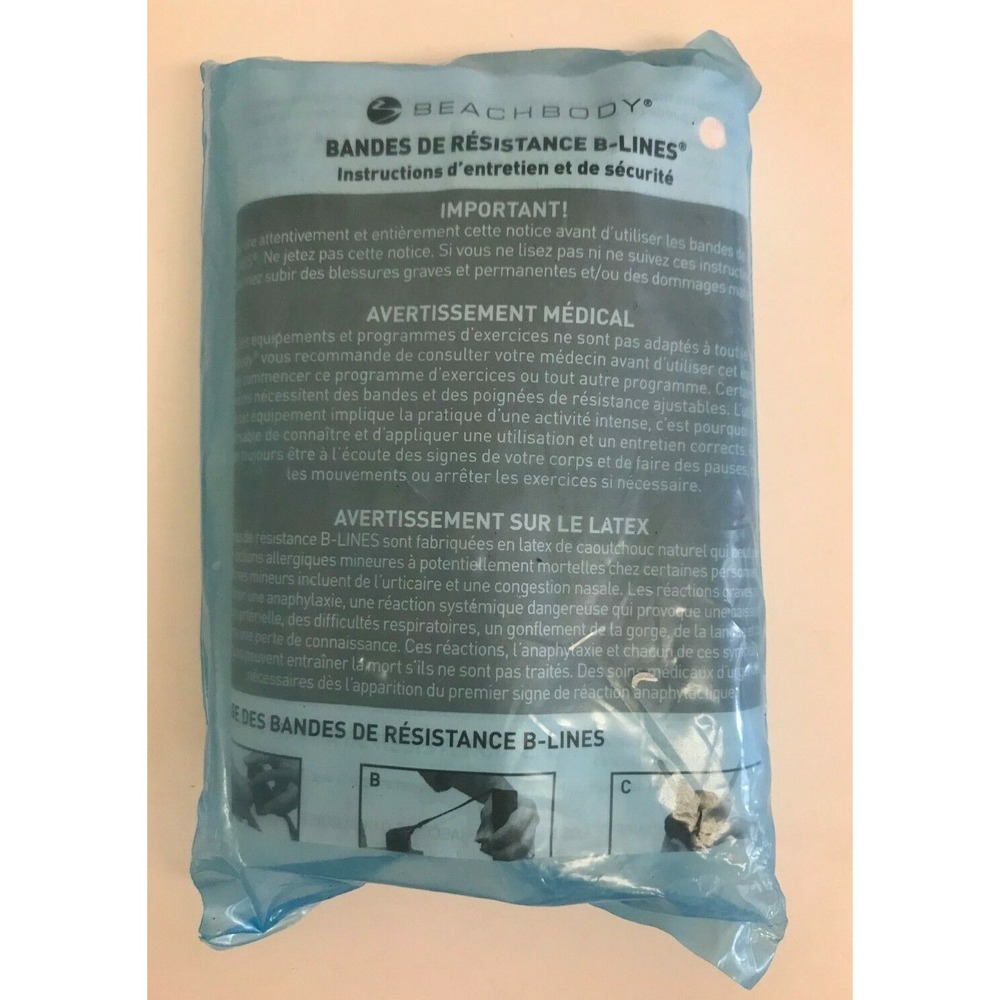 NIP Beachbody B-Lines Resistance Band‎ Comfort Grip Handles - sealed